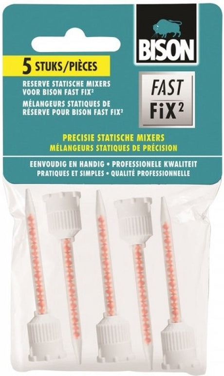 Bison fast fix² static mixers 5 pieces - for the fast fix² packaging, spare mixers