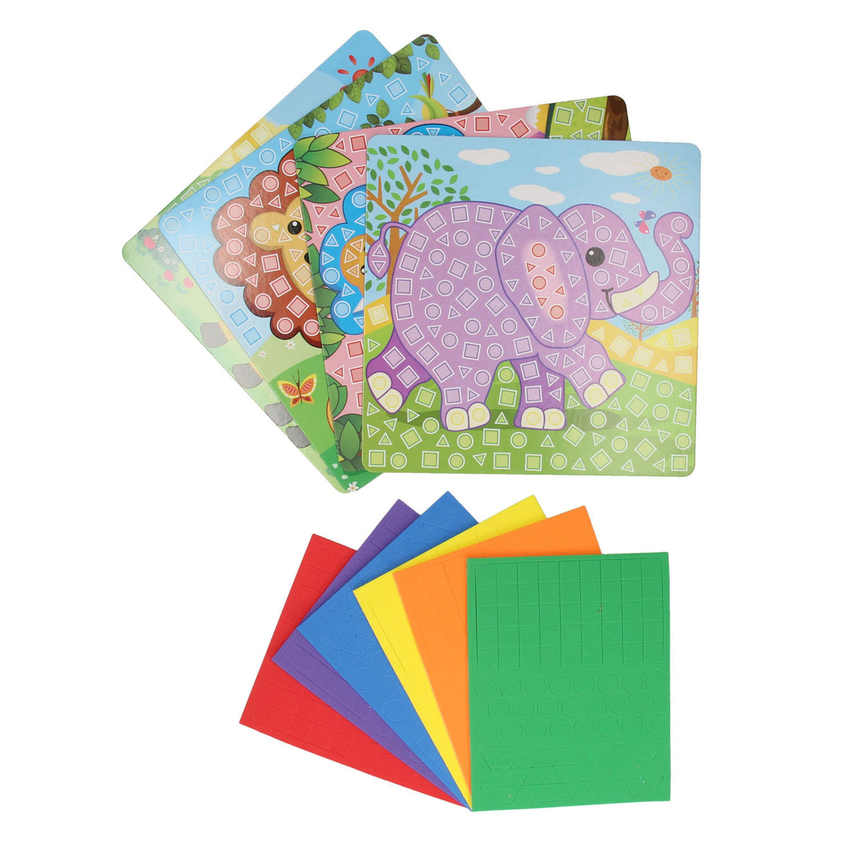 Mosaic crafting zoo animals