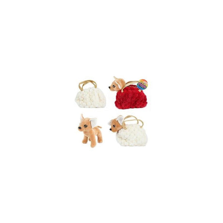 Toi-toys toi toys plyšový pes čivava v bling bling kabelce 24x13x20cm