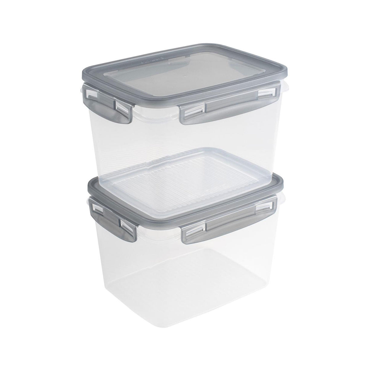 Sunware club cuisine diepvriesdozenset met clips set van 2 1,9l transparant grijs