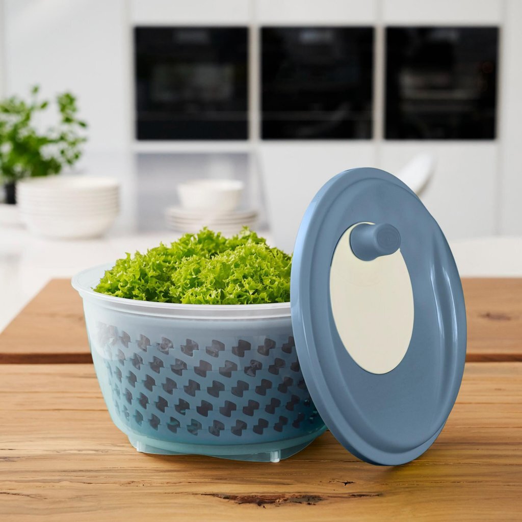 Rotho fresh salat spinner - 4,5 liter - horisontblå