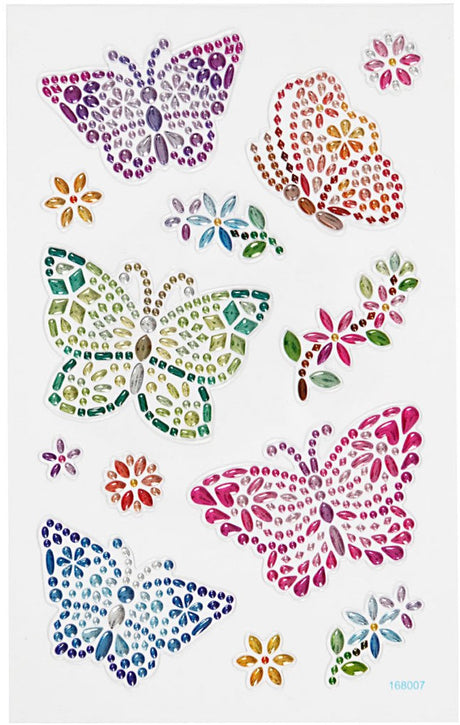 Adesivos da empresa Creatoriv Diamant Butterfly, 1 folha