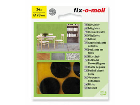 Fix-o-moll felt glider ø28mm brown
