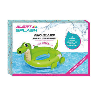 Alert splash inflatable dino island 310x270x175 cm