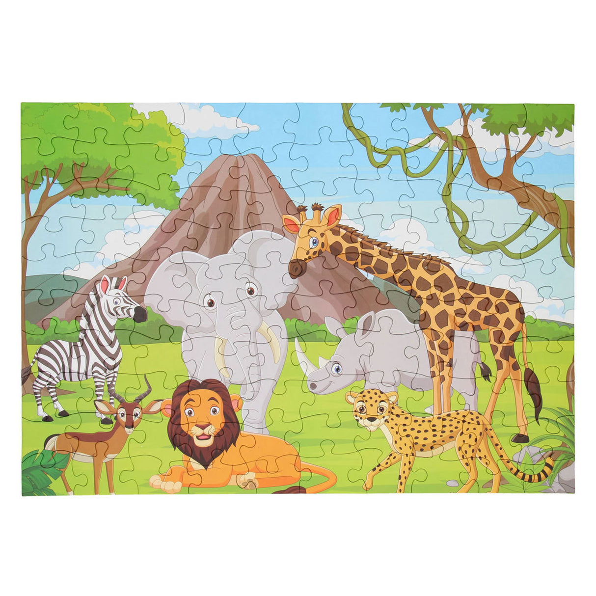 Puzzle Wildtiere, 100 Teile.