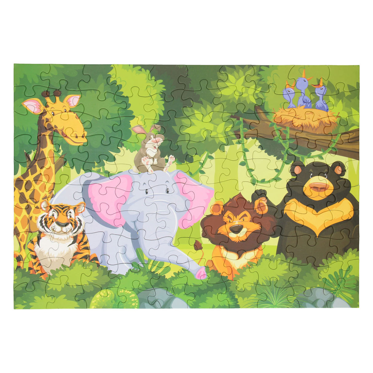Puzzle Wildtiere, 100 Teile.