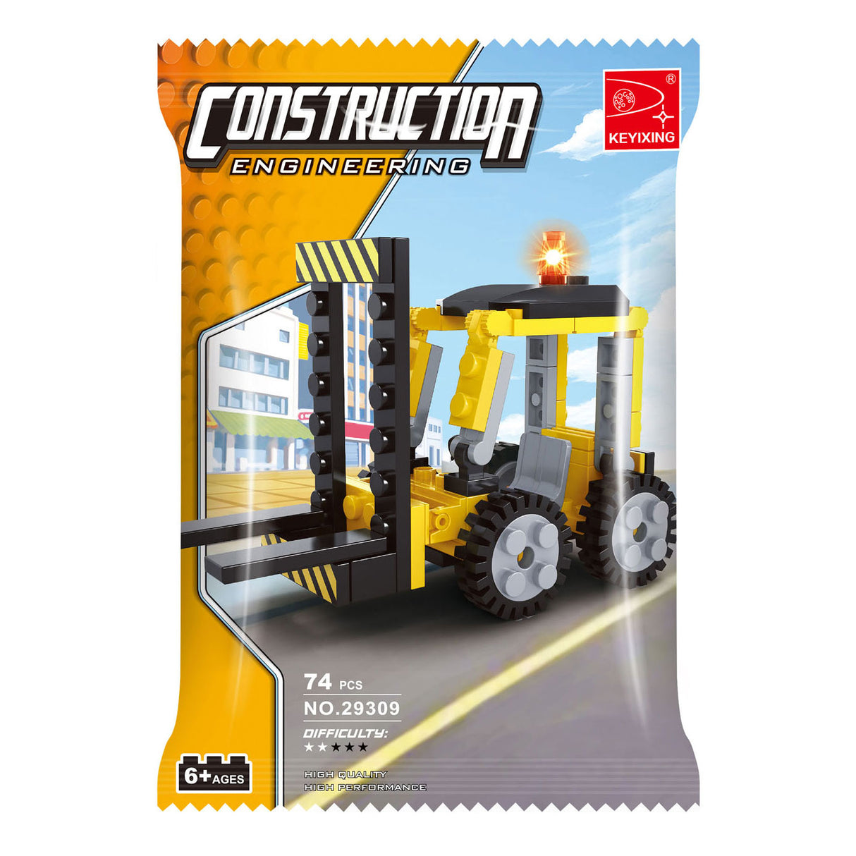 Lobbes bouwset constructie heftruck - 74dlg.