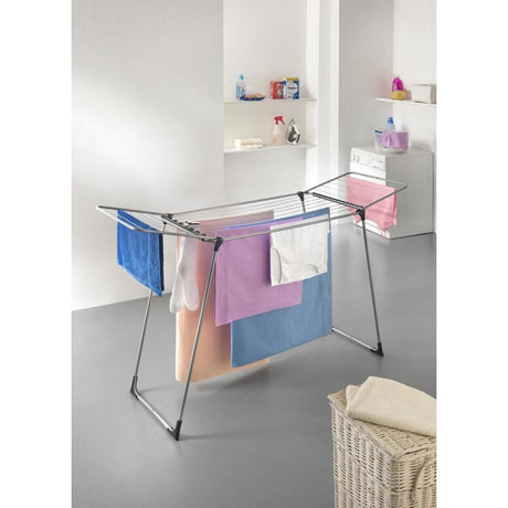 Metaltex tomado hydra plus drying rack 18 m line 179x56x105 cm gray black
