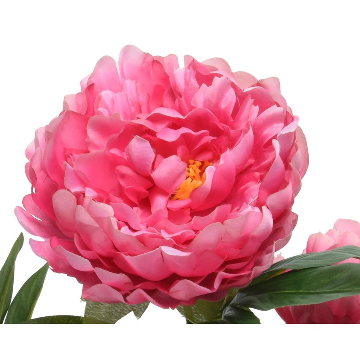 Decoris artificial plant peony in pot polyester 41x47x57cm fuchsia