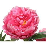 Decoris artificial plant peony in pot polyester 41x47x57cm fuchsia