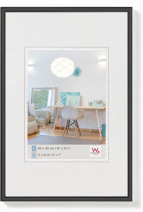 Walther new lifestyle - plastový rám - rozmer fotografie 24x30 cm - čierny