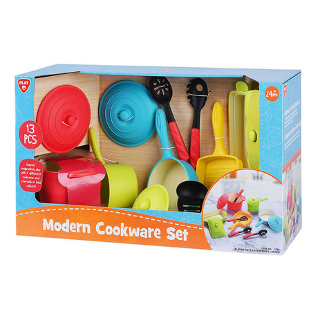 Playgo pans and kitchen accessories modern play set - 13 pieces.