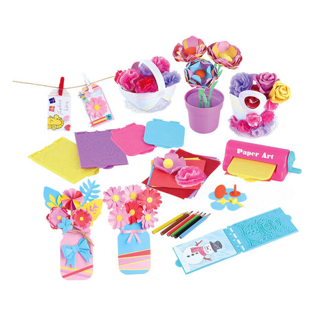 Playgo paper flower making craft set - 79pcs.