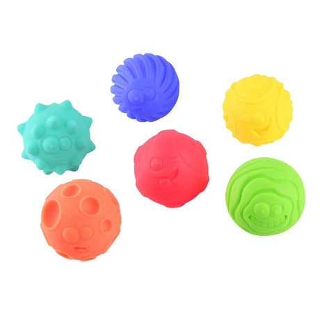 Playgo sensory play balls - colorful textured balls 6 pieces.
