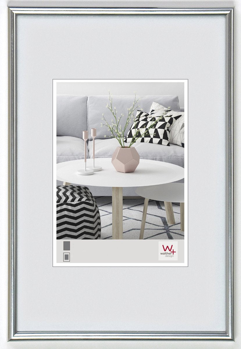 Walther galeria - plastic frame - photo size 15x20 cm - silver