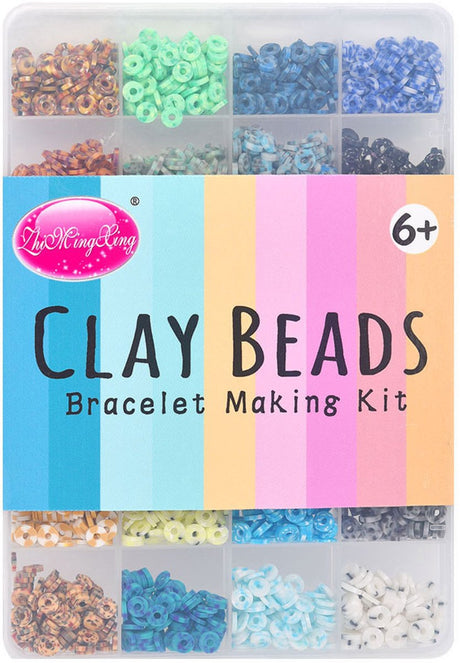 Polymer beads blue-green shades