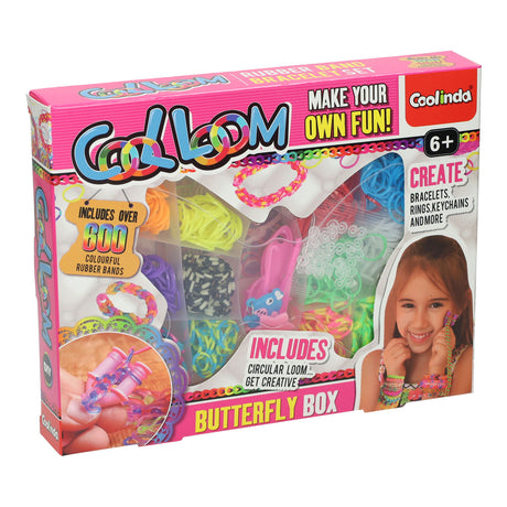 Paulinda cool loom in butterfly storage box, 600 pcs.
