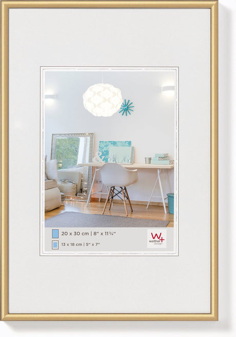 Walther new lifestyle - plastový rám - rozmer fotografie 20x30 cm - zlatý
