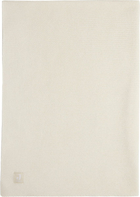 Jollein - deken wieg 75x100cm - wiegdeken, wiegdekentje, dekentje baby - basic knit - ivory