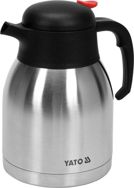 Yato yg-07013, 1.5 l thermos dubh, cruach dhosmálta, polapróipiléine (pp), cruach dhosmálta, úsáid laethúil