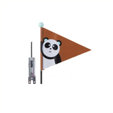 Pexkids Panda Brown Security Flag with a Panda Print