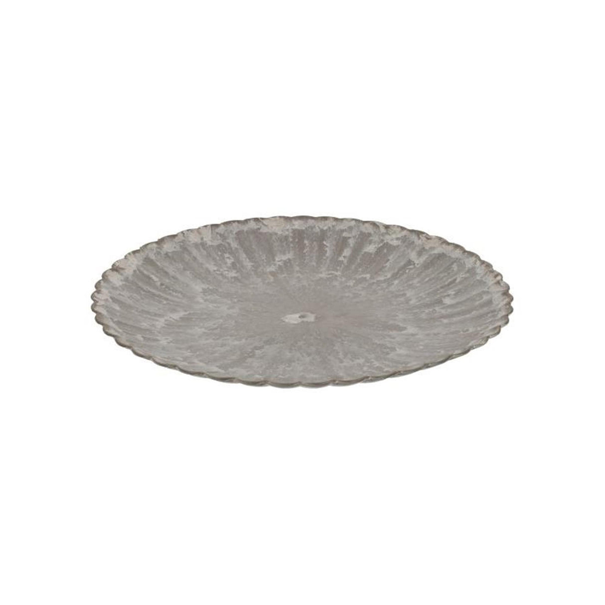 Hbx natural living base plate melamine ribbed dia33cm brown