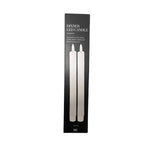 Hbx natural living led dinner candle set with flame effect dia2x24.5cm white