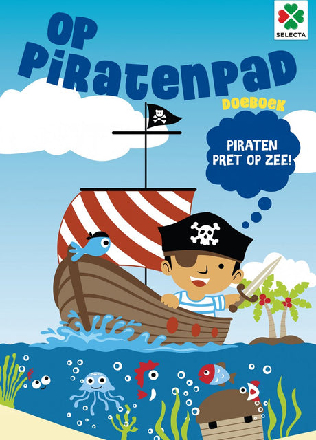 Selecta Taktik um Piratepath Aktivitéitsbuch - 48 Säiten - Faarwen, Puzzel an Aktivitéitsbuch fir Kanner - ab 2 Joer