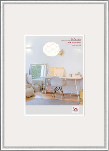 Walther new lifestyle - plastic frame - photo size 29.7x42 cm (din A3) - silver