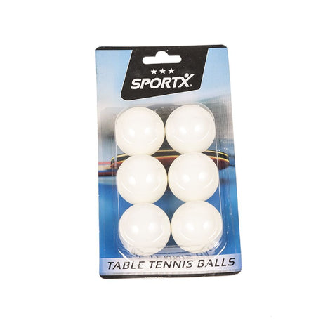 Sportx table tennis balls 4 cm 6 pieces white