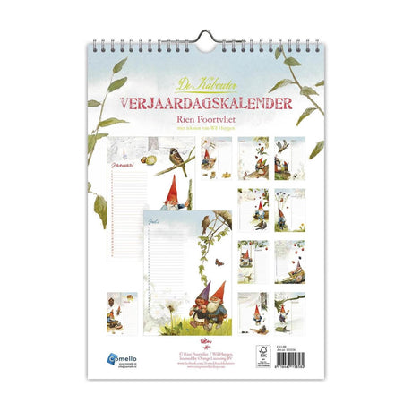 Comello birthday calendar Rien Poortvliet gnome A4 size