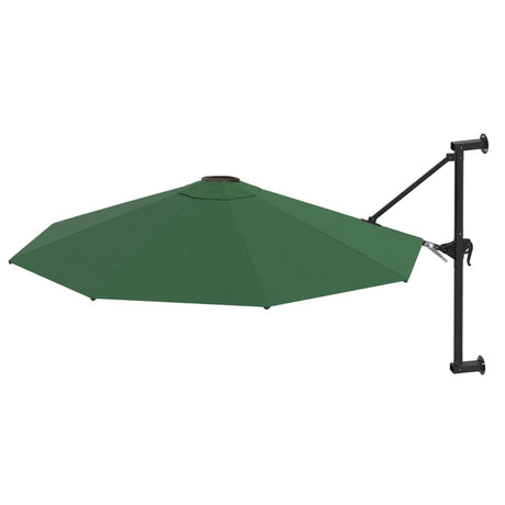 Vidaxl wall-mounted parasol with metal pole 300 cm green