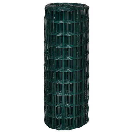 Vidaxl euro fence 10x1.0 m steel green