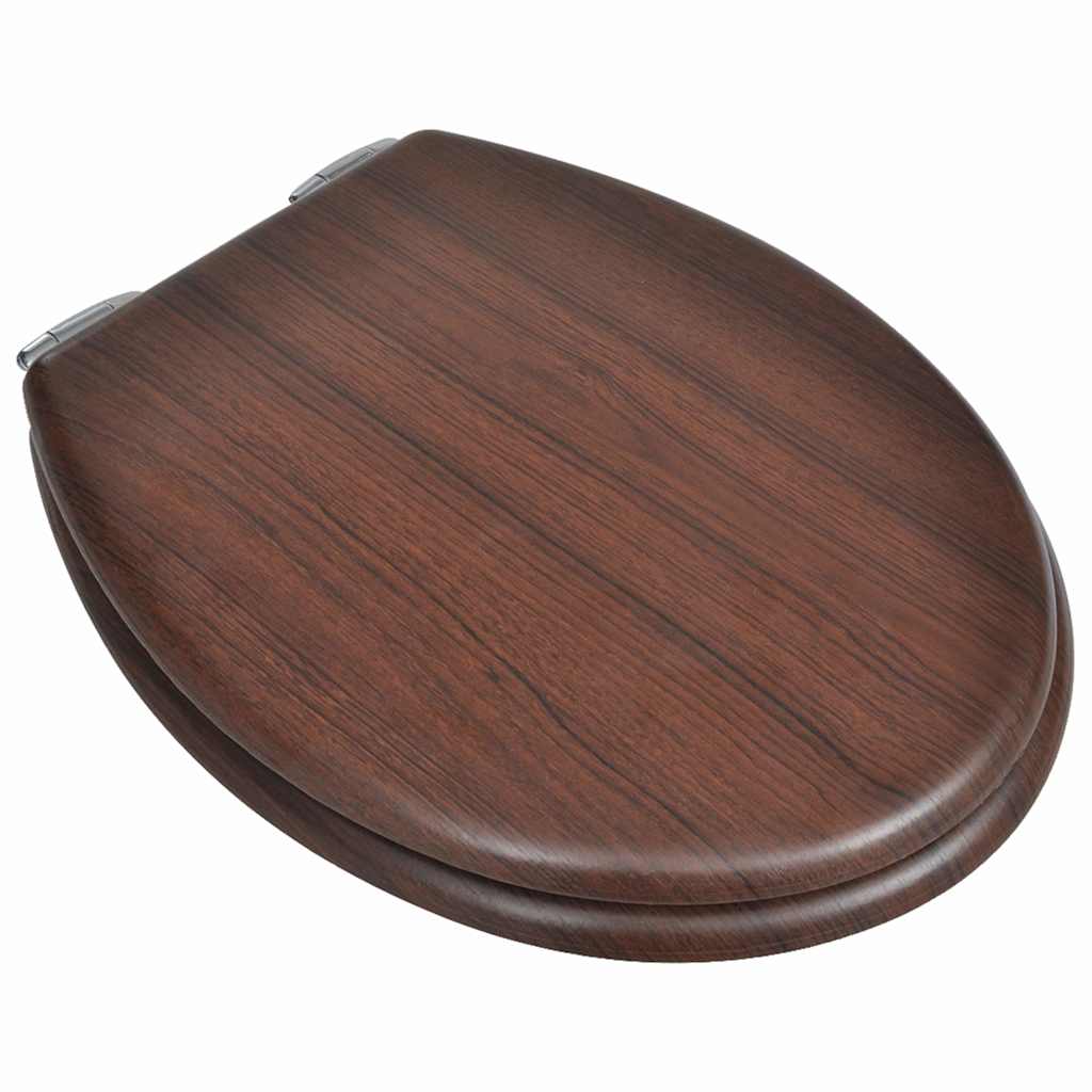 Vidaxl toilet seat soft-close simple design mdf brown