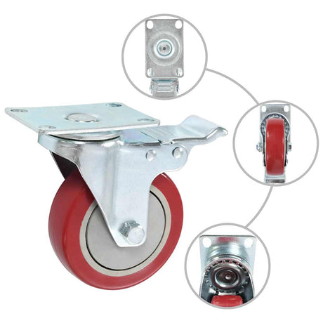 VidaXL Swivel Castors 8 pcs 100 mm