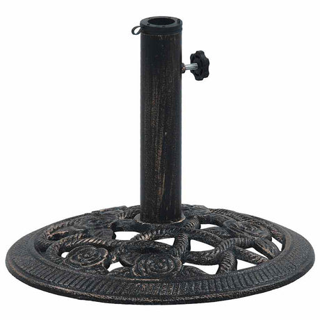 Vidaxl parasol base 9 kg 40 cm cast iron black and bronze color