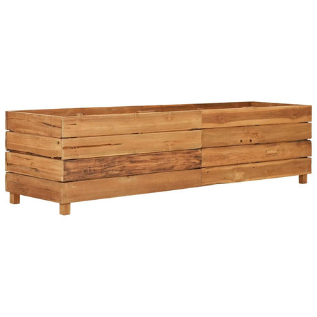 Vidaxl Raised Planter 150x40x38 cm Recycled Teak Wood and Steel