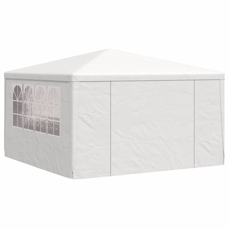 Vidaxl zabavni šotor s stranskimi stenami Professional 90 g m² 4x4 m bela