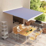 Vidaxx awning cloth 400x300 cm canvas blue and white