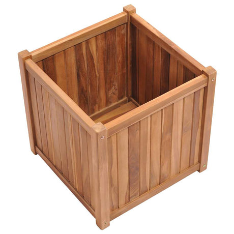 Vidaxl raised planter 50x50x50 cm solid teak wood