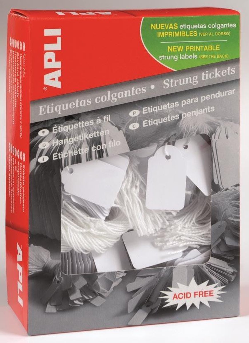 Apli hengelapper hvit 13 x 20 mm (1000 enheter)