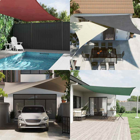 Vidaxl Sunshade Triangular 4x4x4 M Oxford Tecido Brown