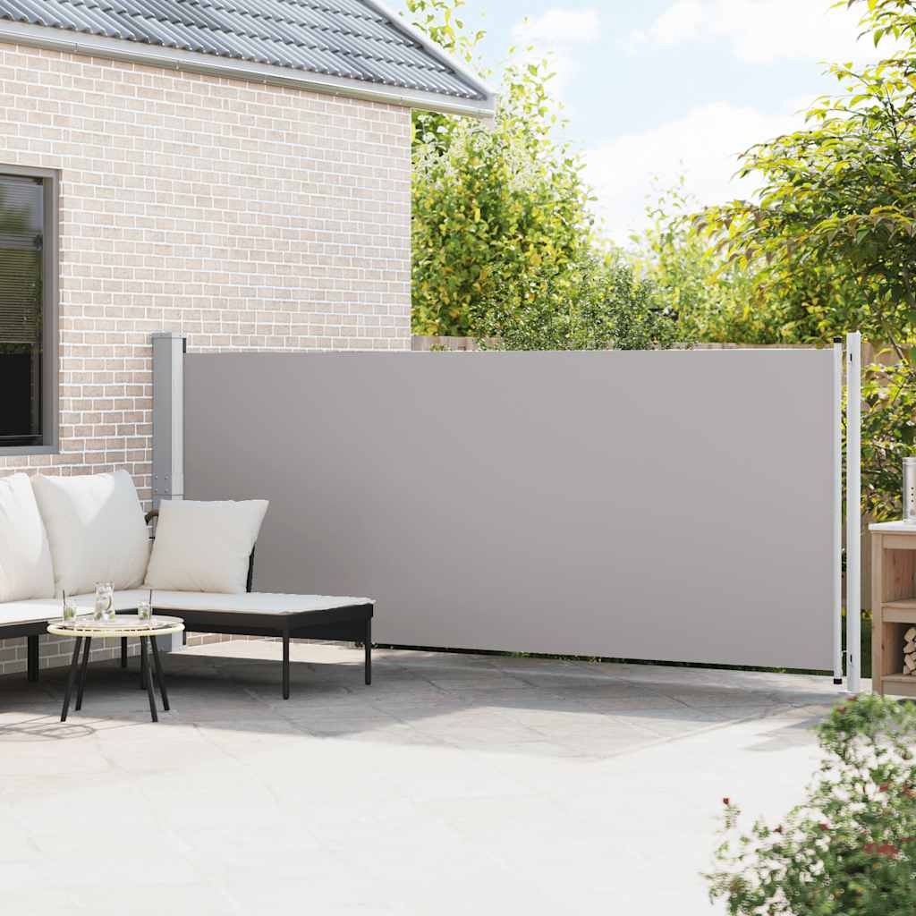 Vidaxl retractable garden screen 600x160 cm gray