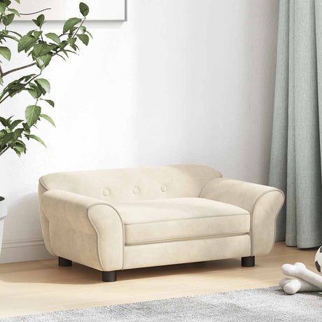 Vidaxl Dog Bank 72x45x30 cm plysj krem -farget