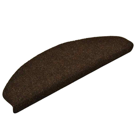 Vidaxl stair mats self-adhesive 10 pieces 65x21x4 cm brown half-round large