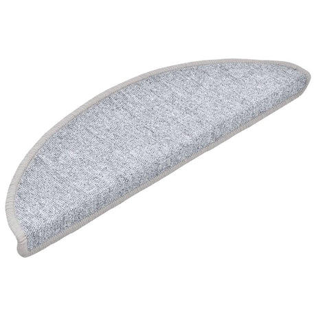 VidaXL Treppematten 10 Stéck 56x17x3 cm hellgrau hallefkreesfërmeg