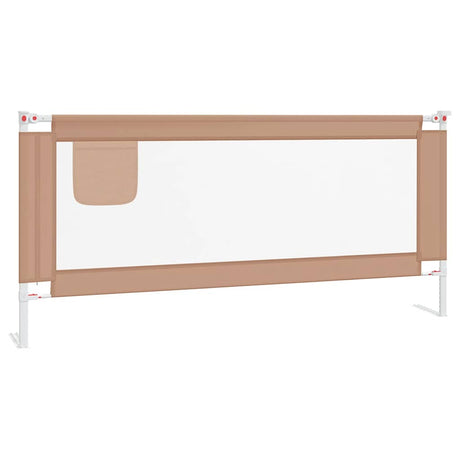 Vidaxl toddler bed rail 200x25 cm fabric taupe