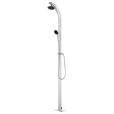 Vidaxl Outdoor Shower with Brown Base 220 cm Aluminium