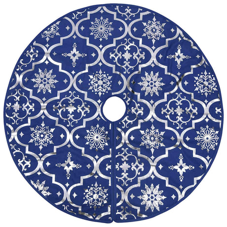 Vidaxl kerstboomrok luxe met sok 90 cm stof blauw
