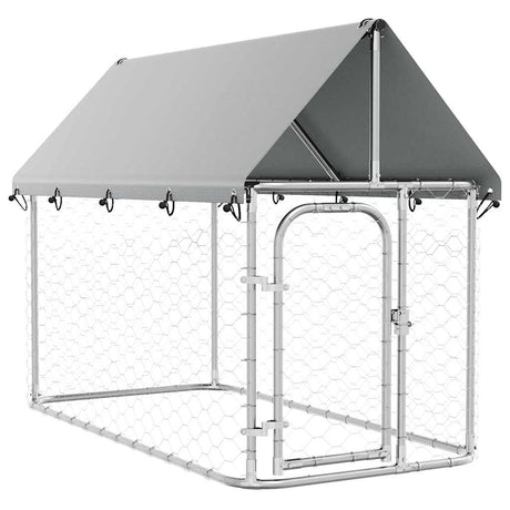 Vidaxl Outdoor Dog Kennel with Roof 200x100x150 cm